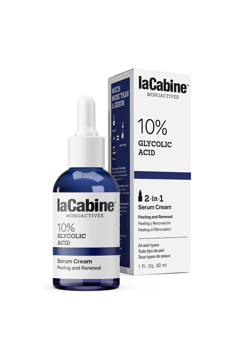 LA CABINE Ser-crema 2 in 1 10% Acid Glycolic Monoactives 30 ml - Pled.ro