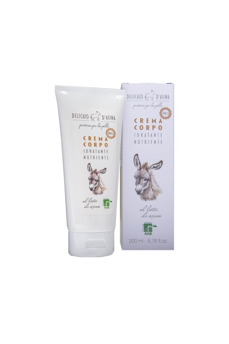 La Dispensa Crema de corp bio hidratanta Delicato d'Asina cu lapte de magarita 200 ml - Pled.ro