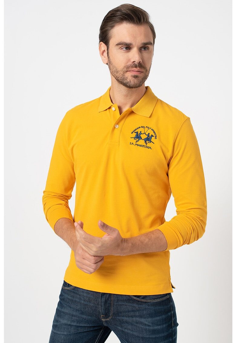 LA MARTINA Bluza polo regular fit cu logo brodat - Pled.ro