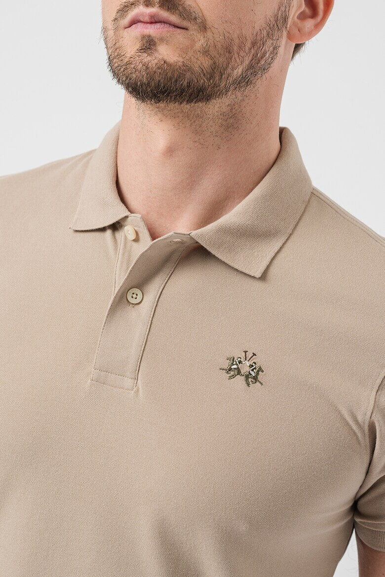 LA MARTINA Tricou polo cu detaliu brodat - Pled.ro