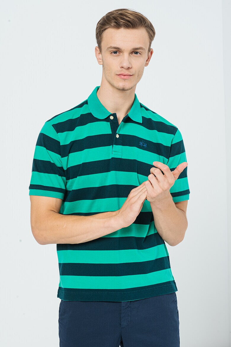 LA MARTINA Tricou polo cu dungi - Pled.ro