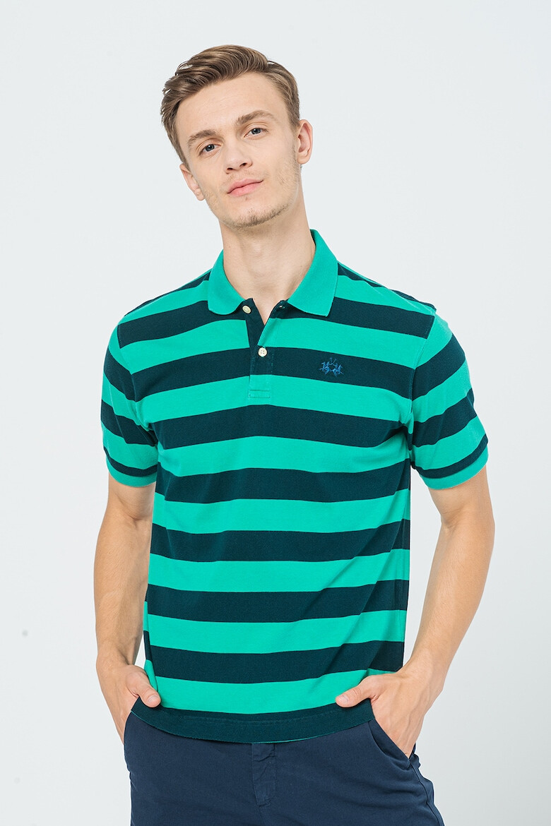 LA MARTINA Tricou polo cu dungi - Pled.ro