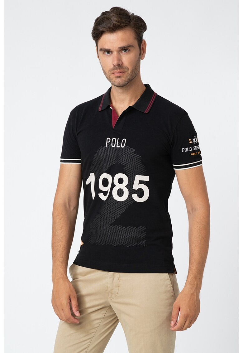 LA MARTINA Tricou polo cu fenta cu nasturi - Pled.ro