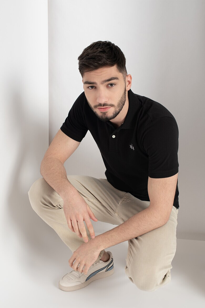 LA MARTINA Tricou polo din bumbac si material pique - Pled.ro