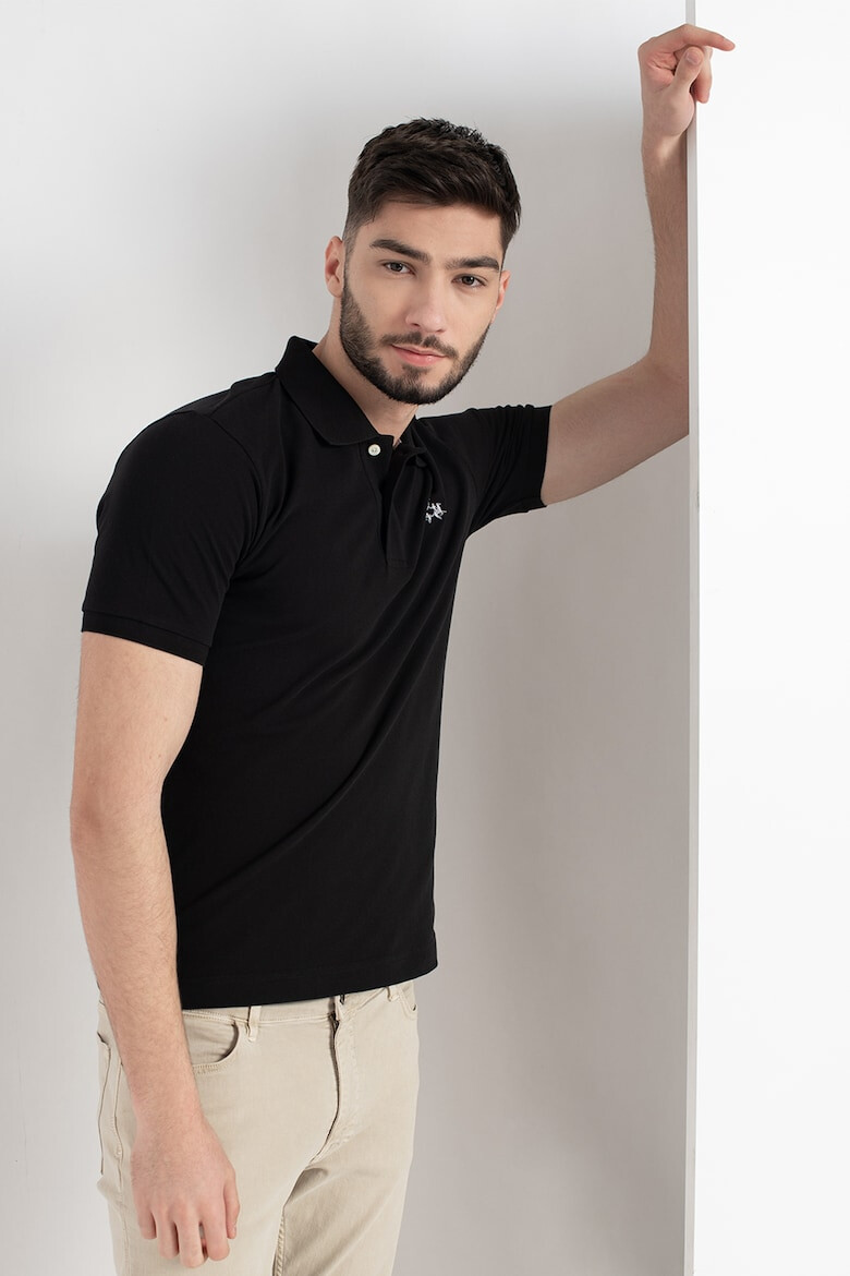 LA MARTINA Tricou polo din bumbac si material pique - Pled.ro