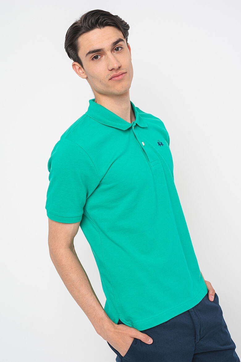 LA MARTINA Tricou polo din bumbac si material pique - Pled.ro