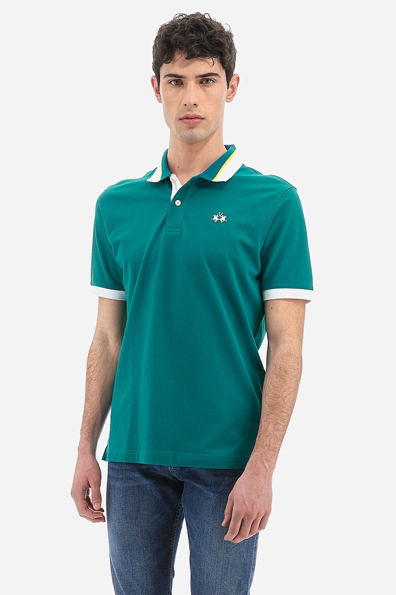 LA MARTINA Tricou polo din material pique - Pled.ro