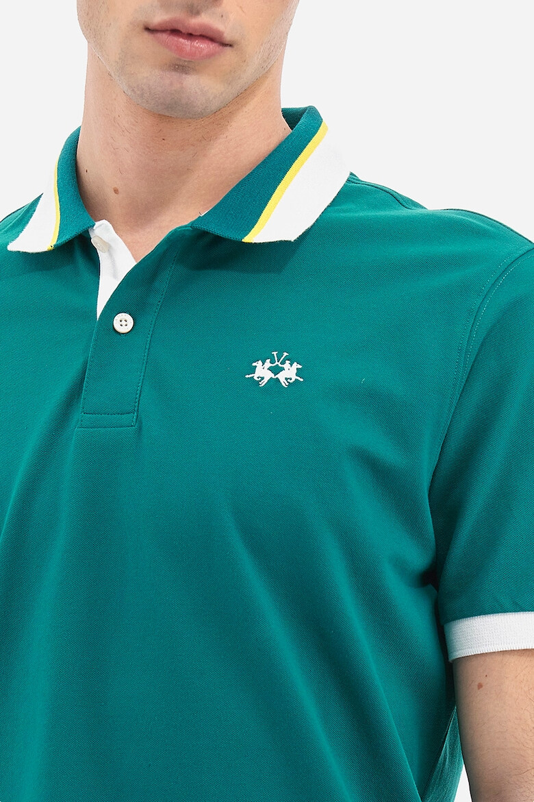 LA MARTINA Tricou polo din material pique - Pled.ro