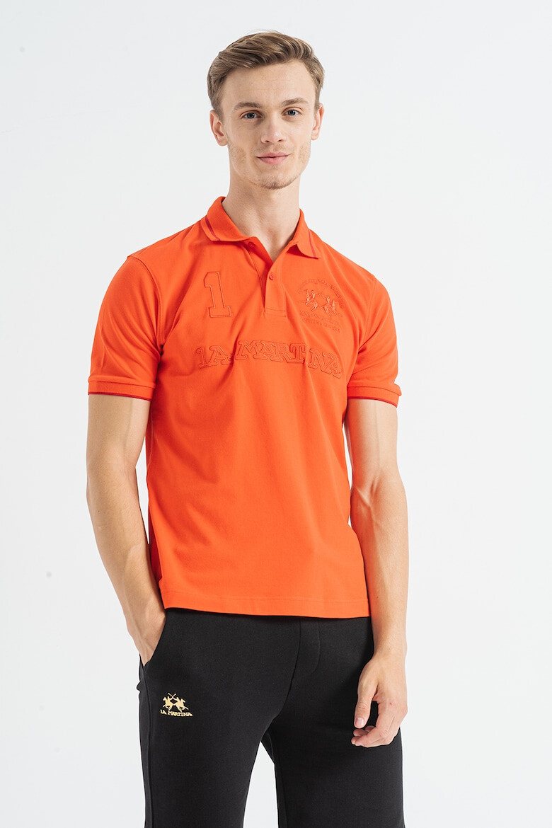 LA MARTINA Tricou polo regular fit cu logo brodat - Pled.ro