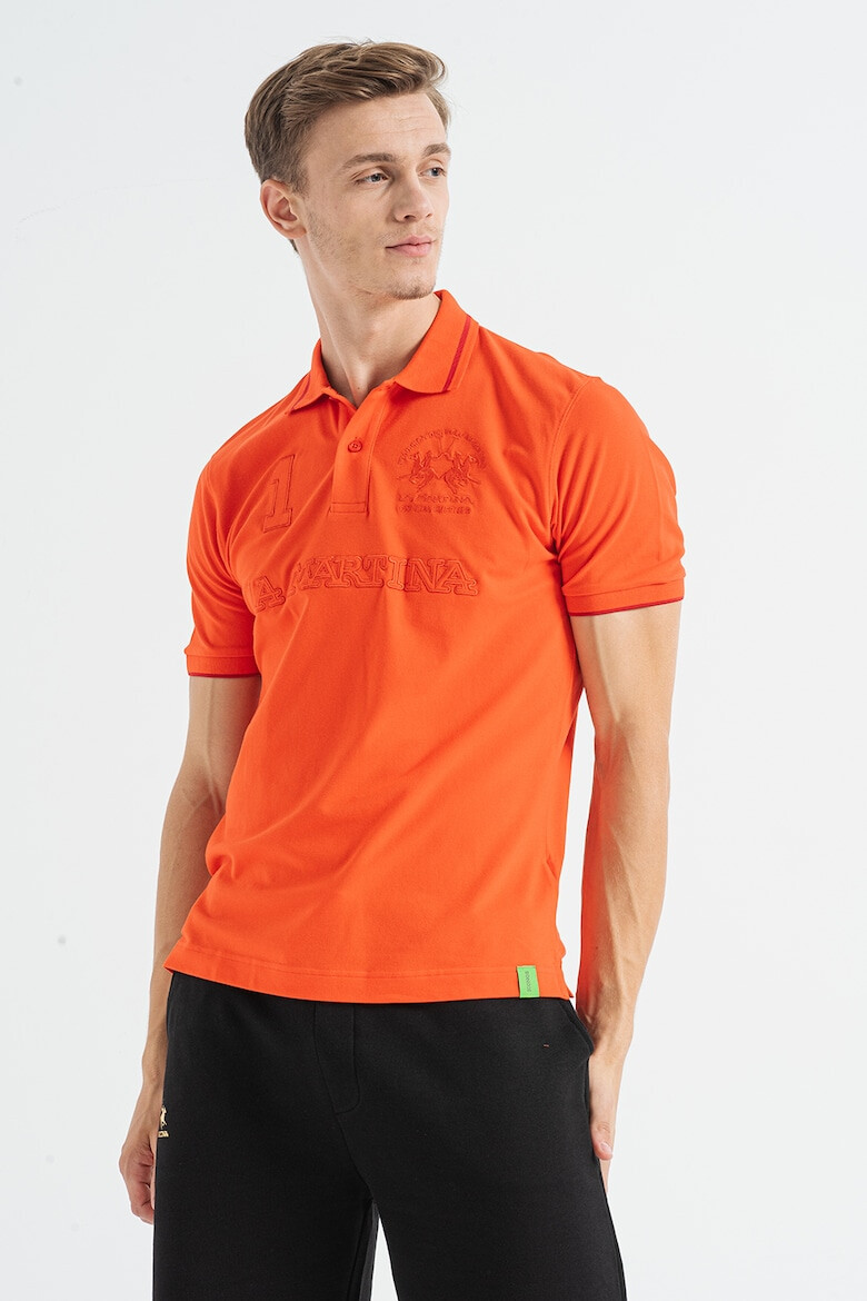 LA MARTINA Tricou polo regular fit cu logo brodat - Pled.ro