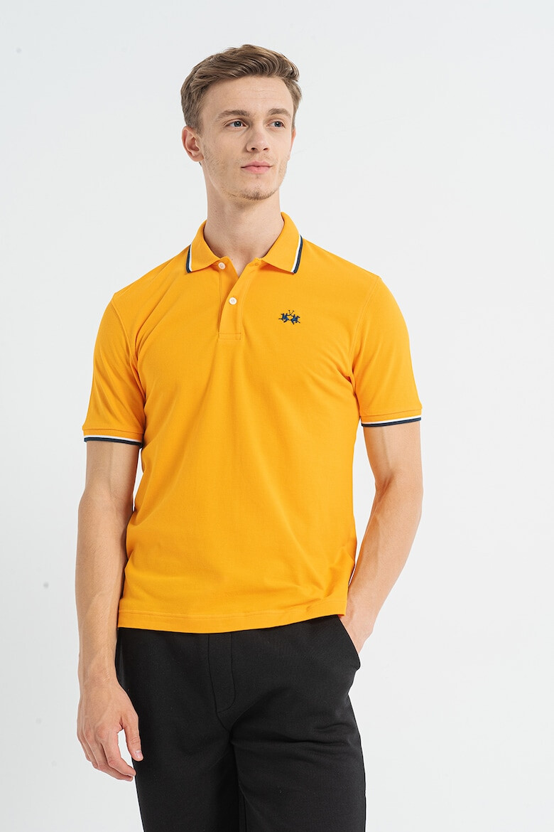 LA MARTINA Tricou polo regular fit cu terminatii contrastante - Pled.ro