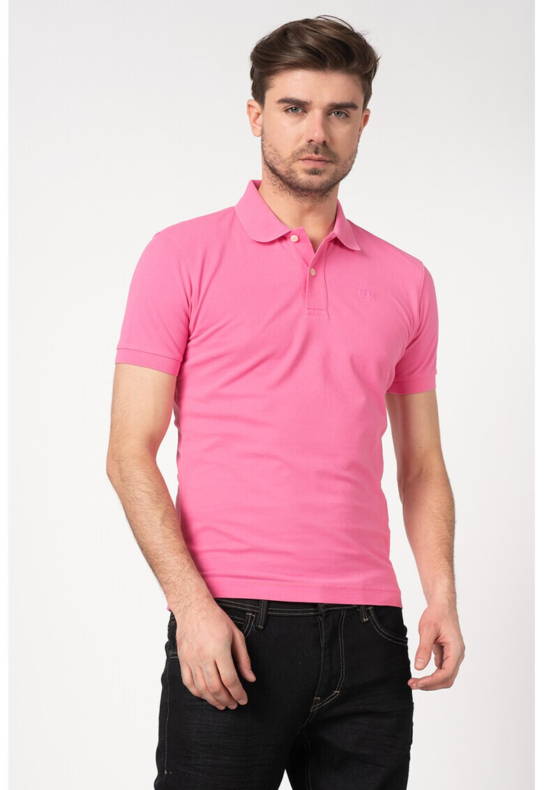 LA MARTINA Tricou polo slim fit cu broderie logo - Pled.ro