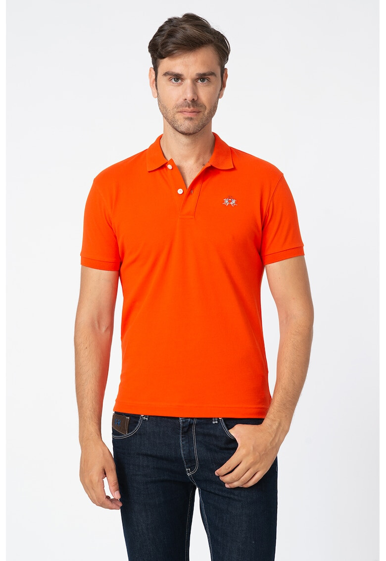 LA MARTINA Tricou polo slim fit din material pique - Pled.ro