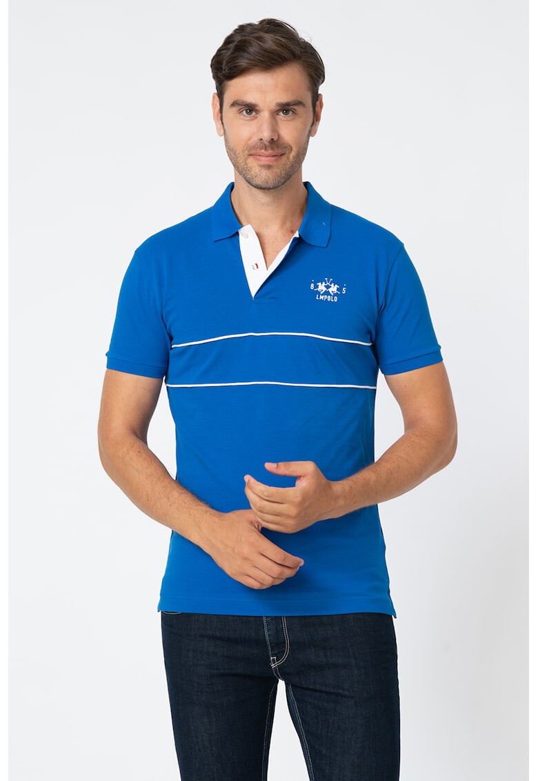 LA MARTINA Tricou polo slim fit din material pique - Pled.ro