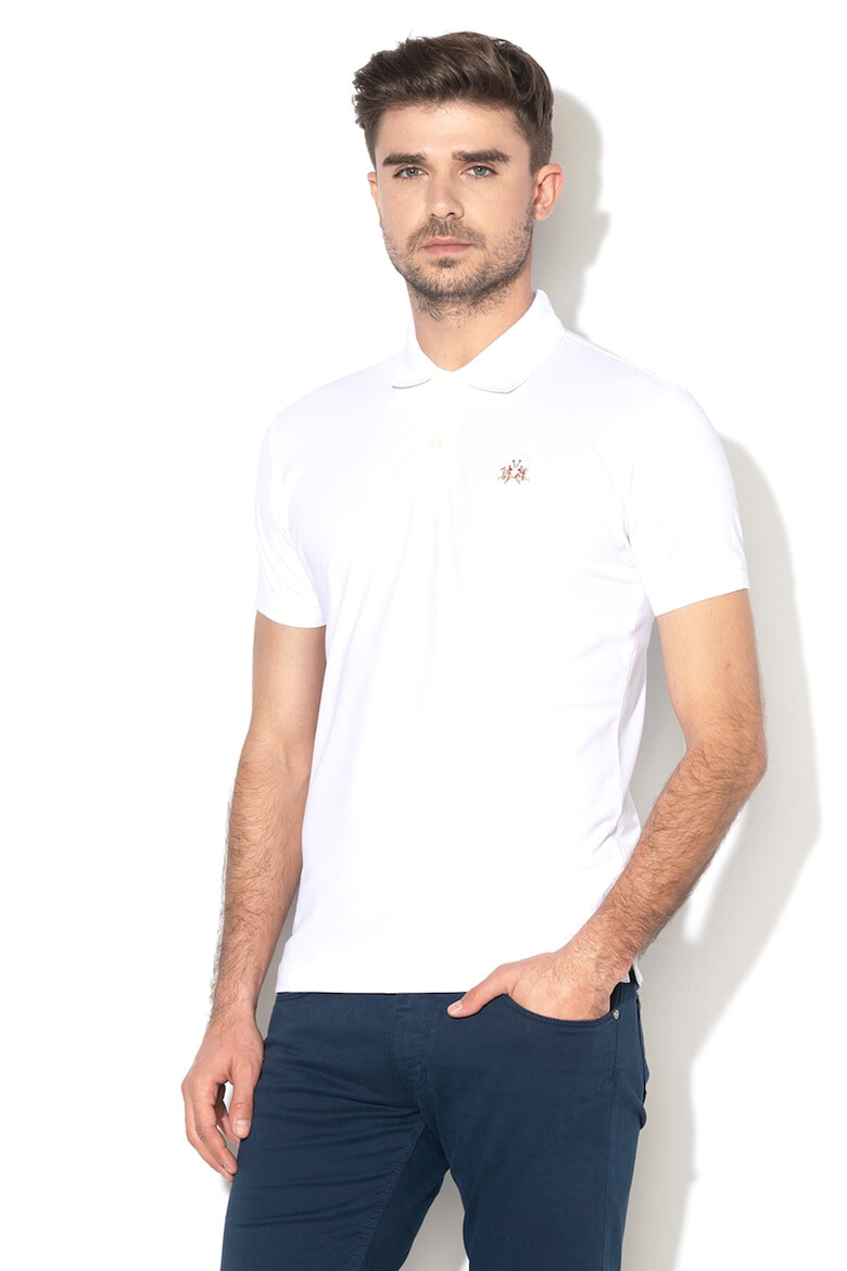 LA MARTINA Tricou polo slim fit din material pique - Pled.ro