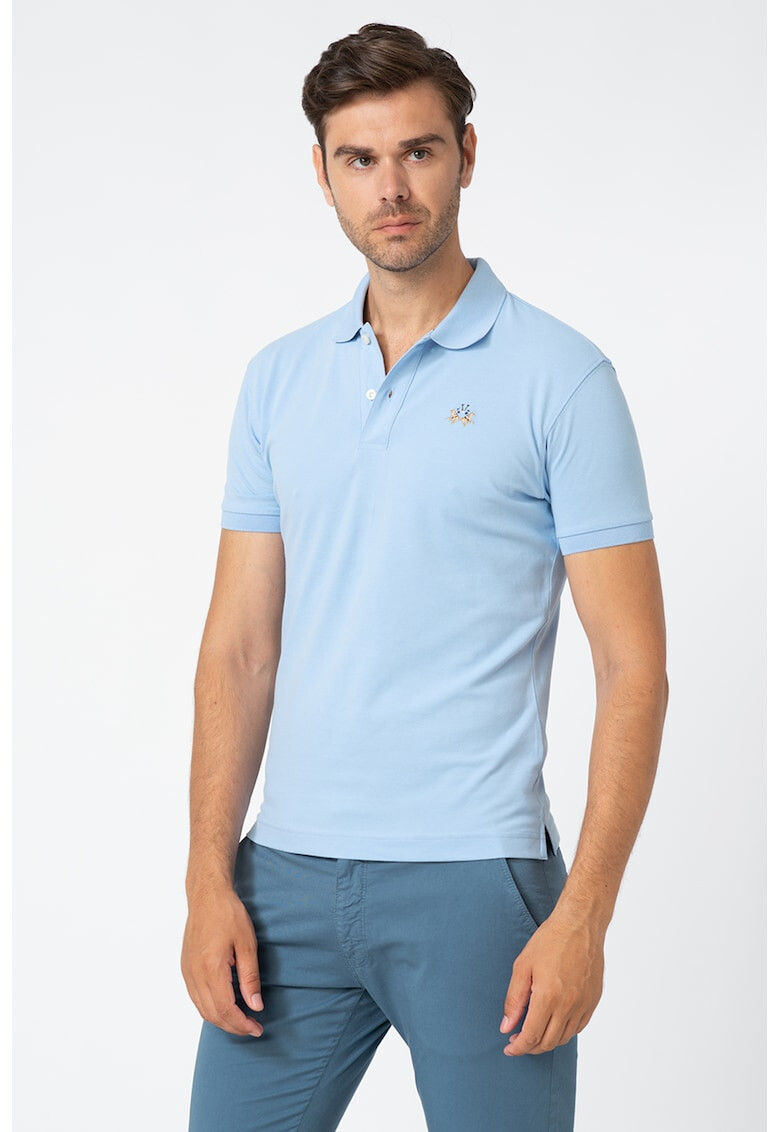 LA MARTINA Tricou polo slim fit din material pique - Pled.ro