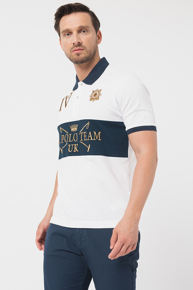 LA MARTINA Tricou polo supradimensionat din pique Vince - Pled.ro