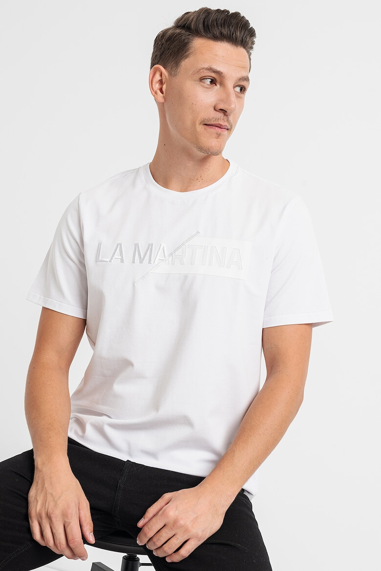 LA MARTINA Tricou regular fit din amestec de bumbac cu broderie logo - Pled.ro