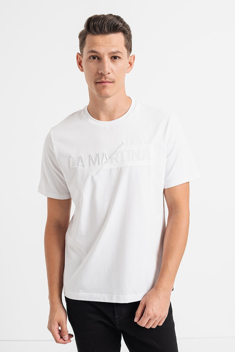 LA MARTINA Tricou regular fit din amestec de bumbac cu broderie logo - Pled.ro