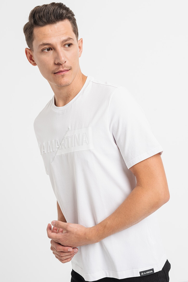 LA MARTINA Tricou regular fit din amestec de bumbac cu broderie logo - Pled.ro