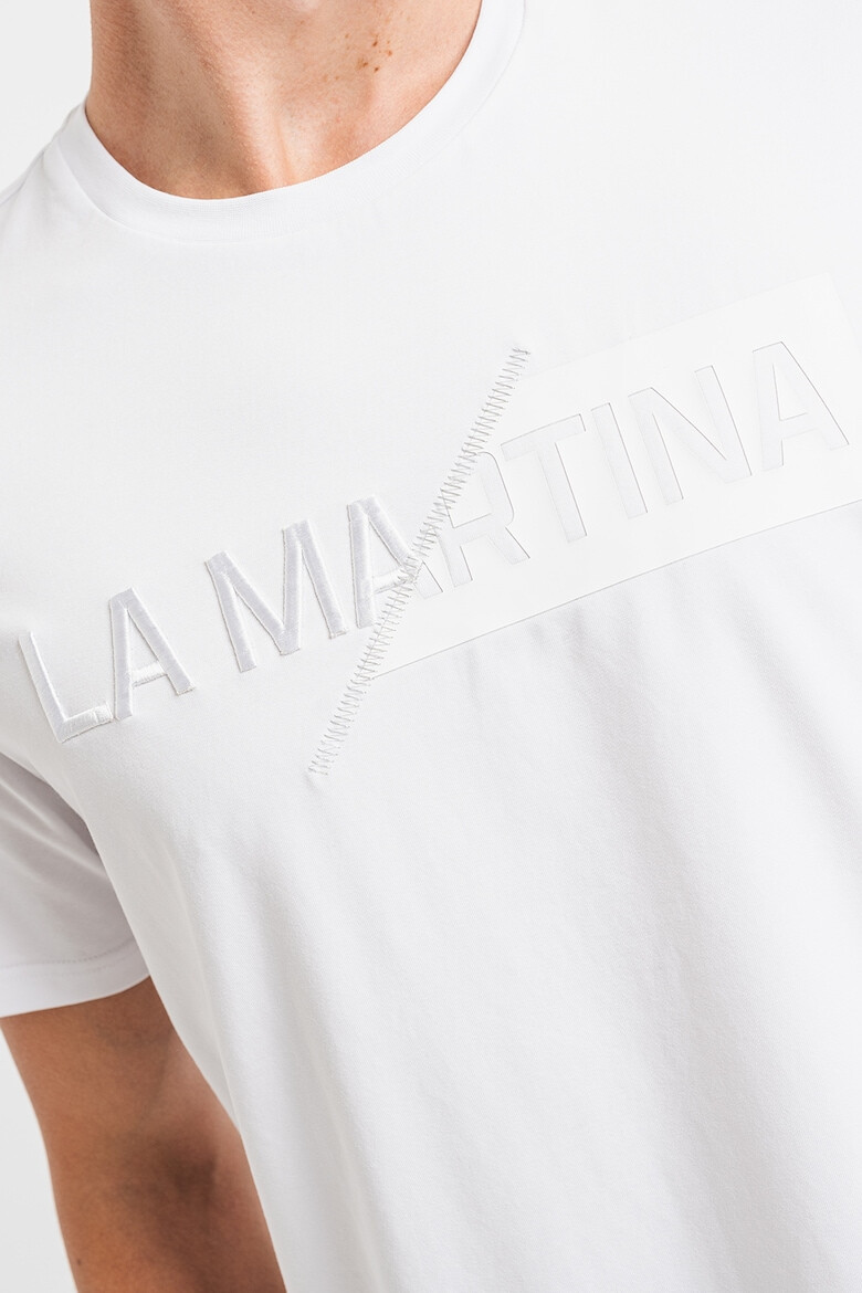 LA MARTINA Tricou regular fit din amestec de bumbac cu broderie logo - Pled.ro