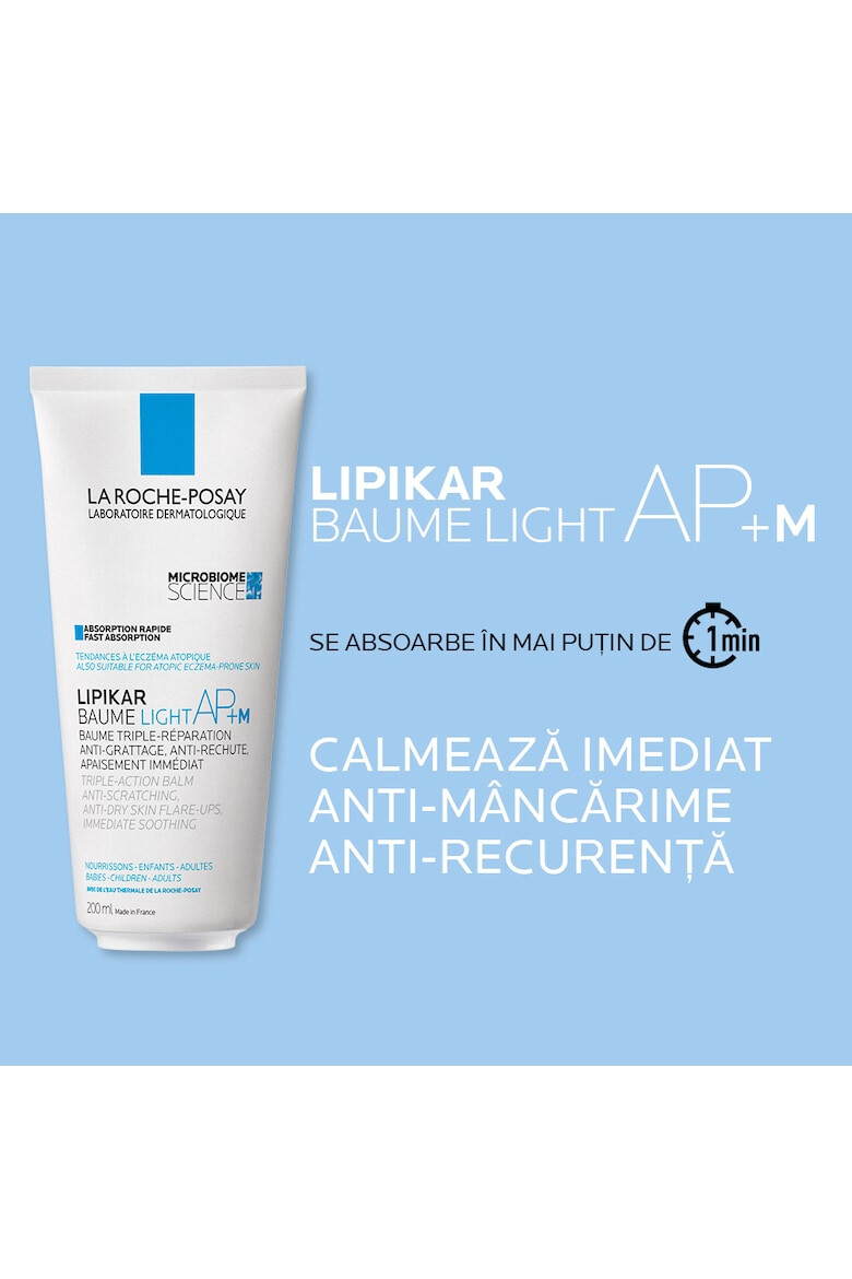 La Roche-Posay Balsam cu absorbtie rapida La Roche Posay Lipikar Light AP+M cu tripla actiune impotriva puseurilor de uscaciune a pielii 200ml - Pled.ro