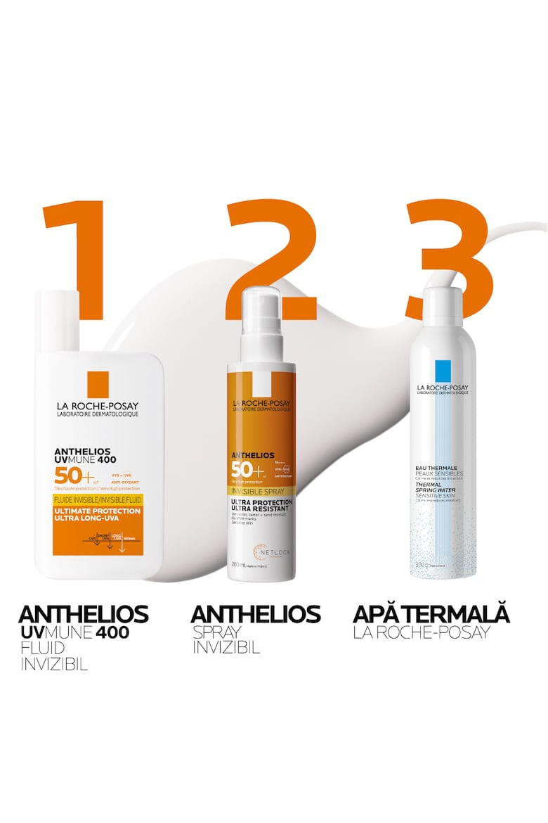 La Roche-Posay Fluid invizibil cu protectie solara pentru fata La Roche Posay ANTHELIOS UV-MUNE400 SPF 50+ cu textura ultra-fluida pentru ten sensibil 50 ml - Pled.ro