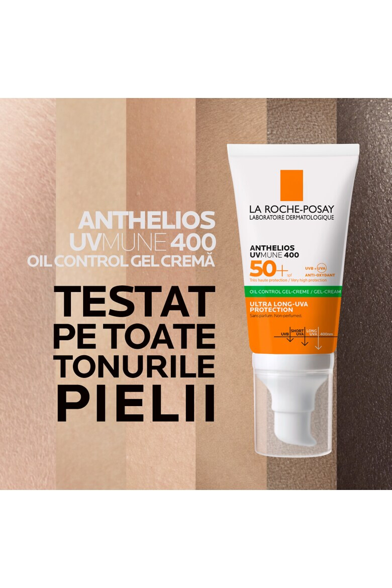 La Roche-Posay Gel-crema cu protectie solara pentru tenul sensibil si intolerant la soare Anthelios SPF 50+ efect matifiant 50ml - Pled.ro