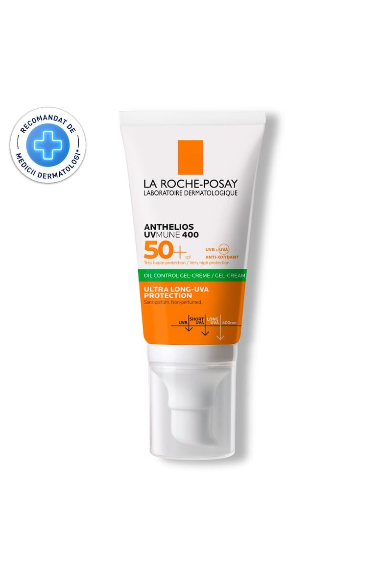 La Roche-Posay Gel-crema cu protectie solara pentru tenul sensibil si intolerant la soare Anthelios SPF 50+ efect matifiant 50ml - Pled.ro