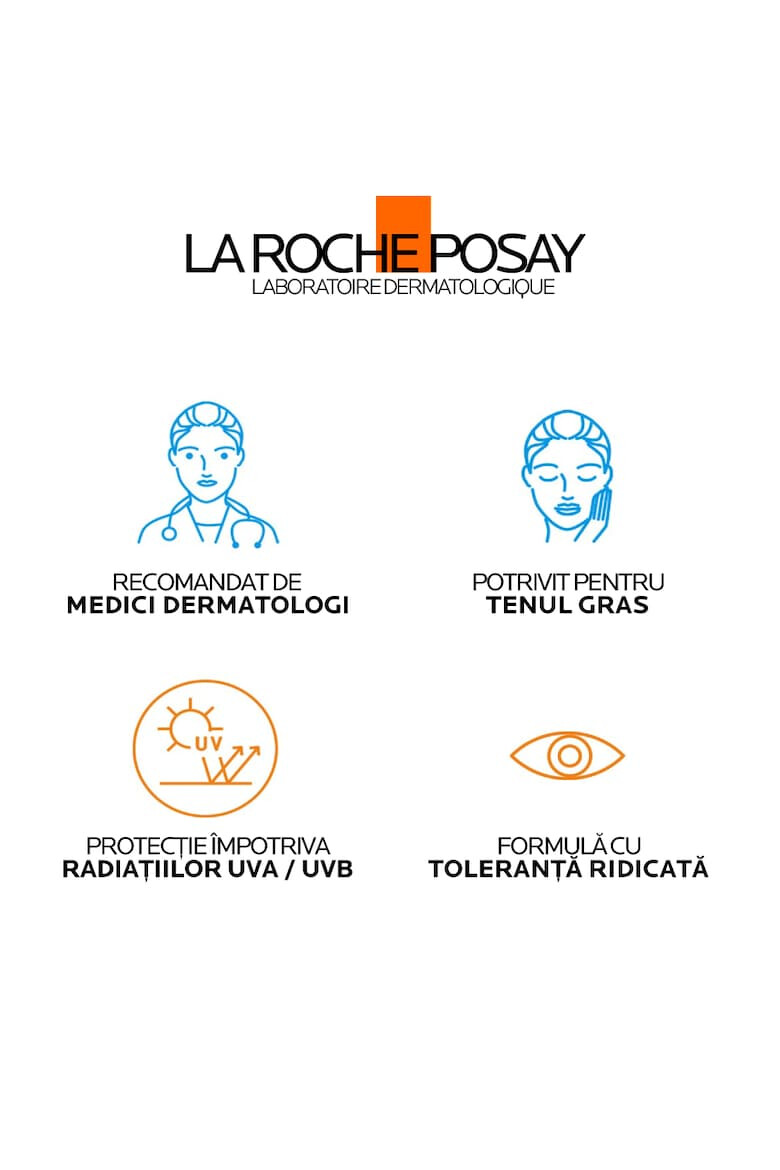 La Roche-Posay Gel-crema cu protectie solara pentru tenul sensibil si intolerant la soare Anthelios SPF 50+ efect matifiant 50ml - Pled.ro