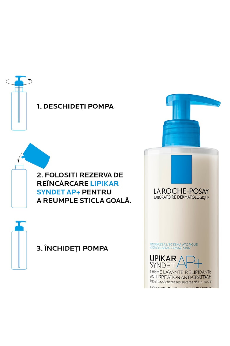 La Roche-Posay Gel de curatare calmant pentru piele sensibila sau uscata Lipikar Syndet potrivit pentru bebelusi copii adulti - Pled.ro