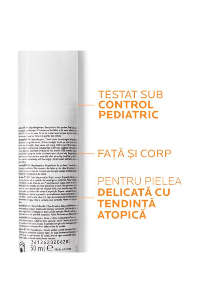 La Roche-Posay Lapte cu protectie solara pentru fata si corp Anthelios Dermo-Pediatrics SPF 50+ pentru bebelusi 50 ml - Pled.ro