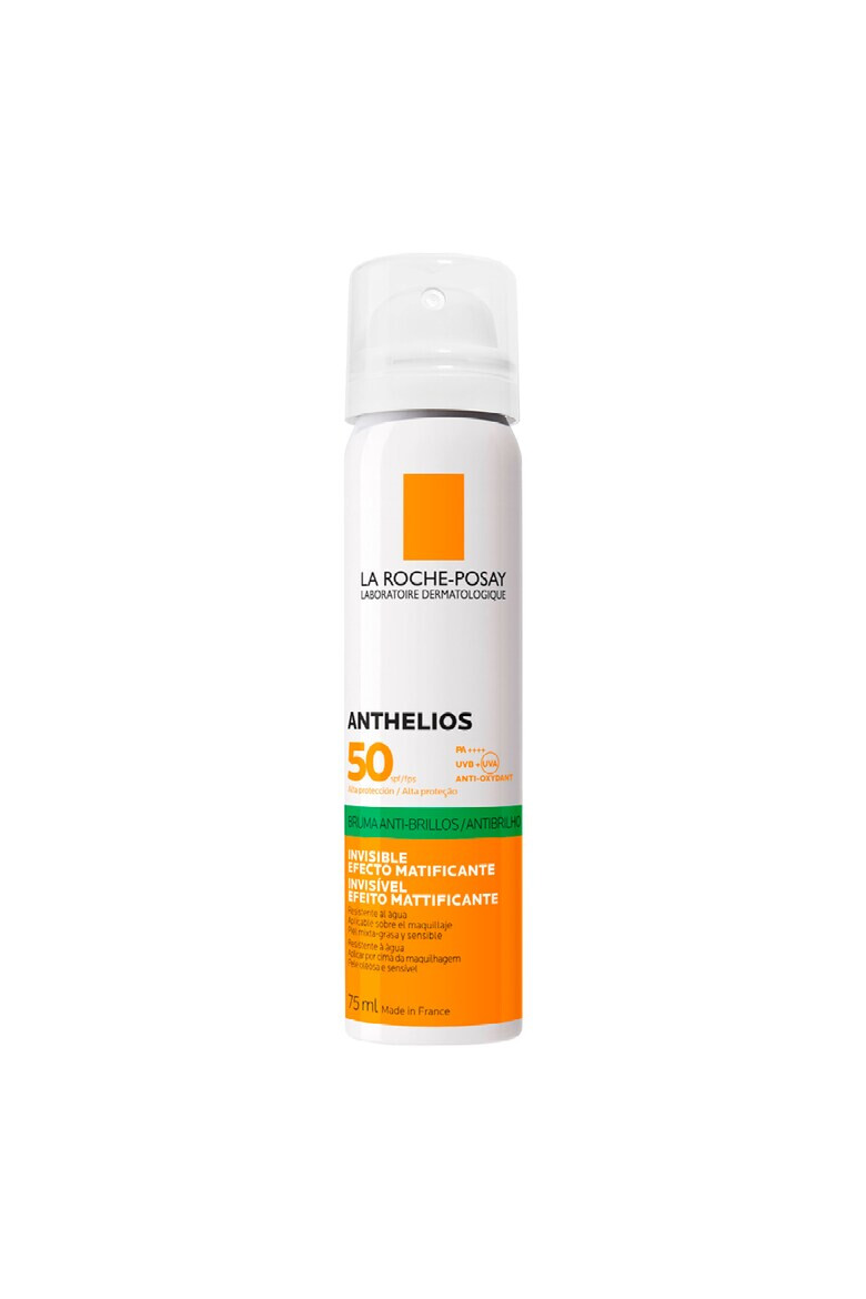 La Roche-Posay Spray invizibil matifiant cu protectie solara pentru fata Anthelios SPF 50 ten gras si sensibil 75ml - Pled.ro