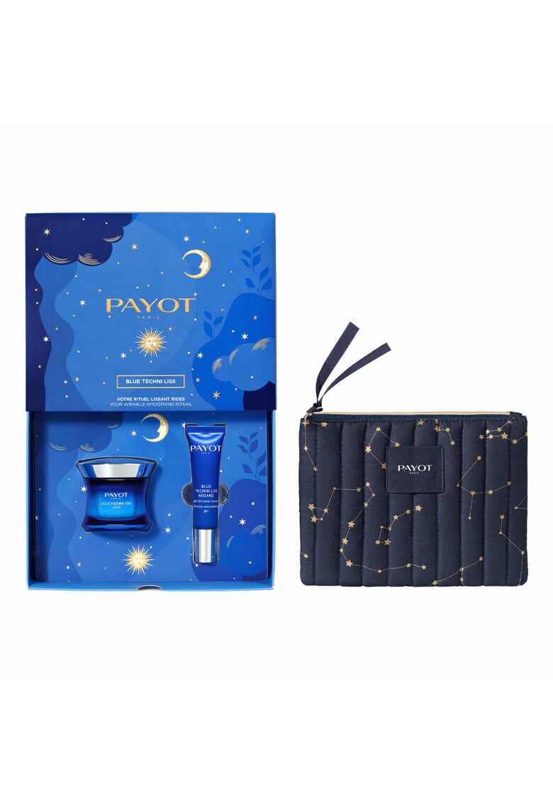 Laboratoires Payot Set cadou Payot Blue Techni Liss: Crema de zi 50 ml + Crema de ochi 15 ml + Pouch - Pled.ro