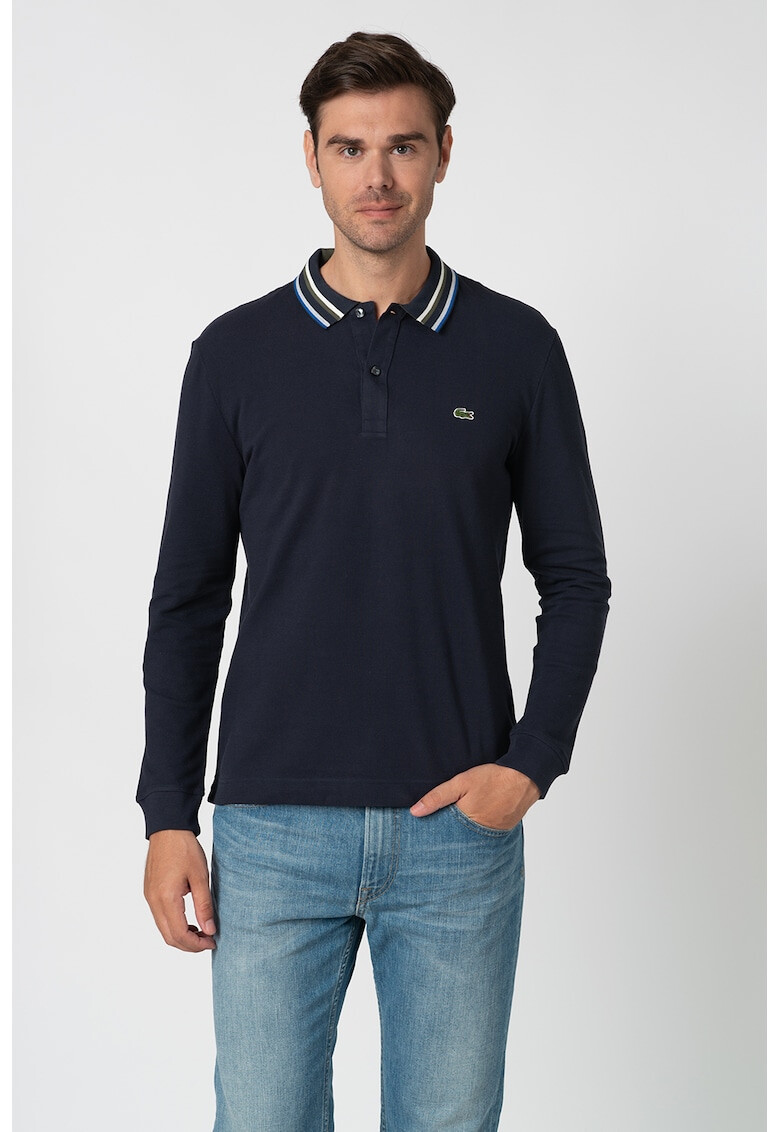 Lacoste Bluza polo cu guler contrastant - Pled.ro