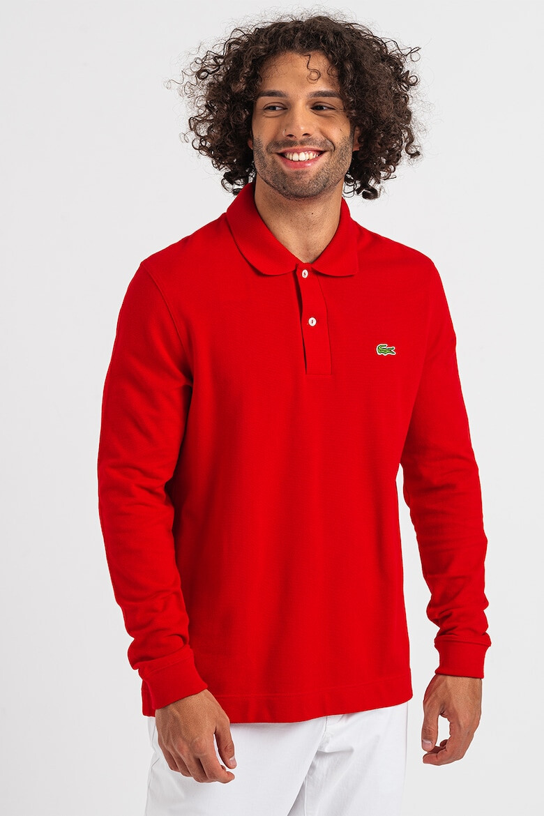 Lacoste Bluza polo de bumbac cu aspect pique - Pled.ro