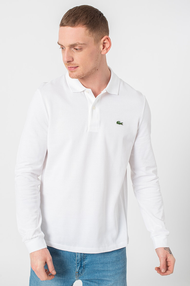 Lacoste Bluza polo din bumbac si material pique - Pled.ro