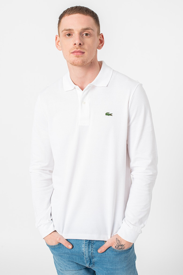 Lacoste Bluza polo din bumbac si material pique - Pled.ro