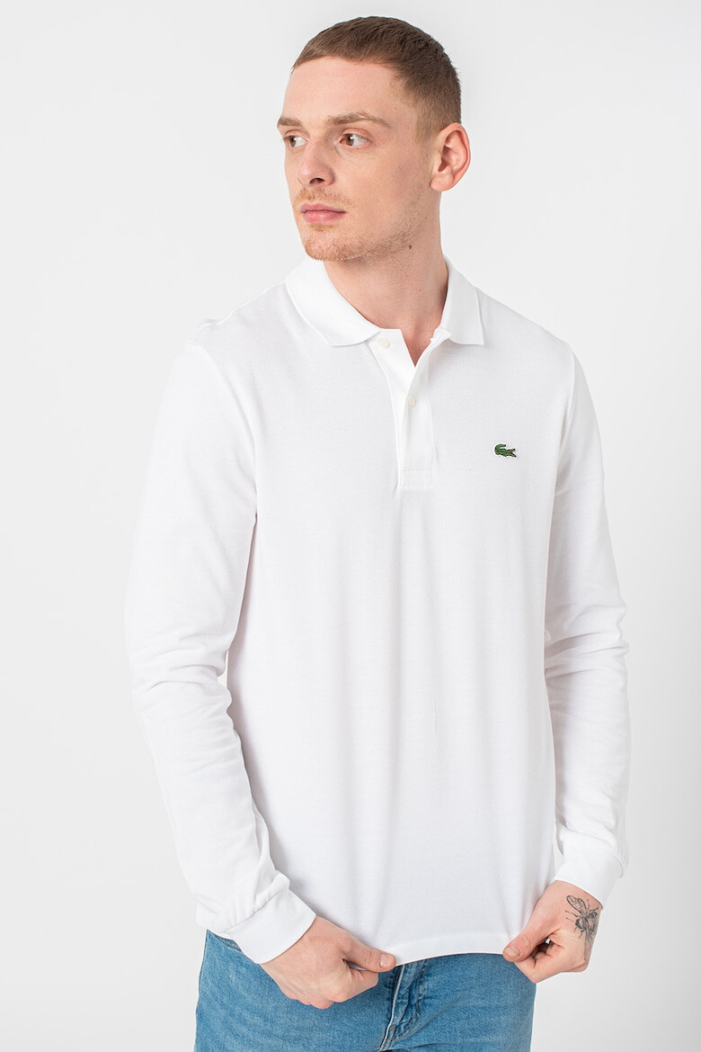 Lacoste Bluza polo din bumbac si material pique - Pled.ro