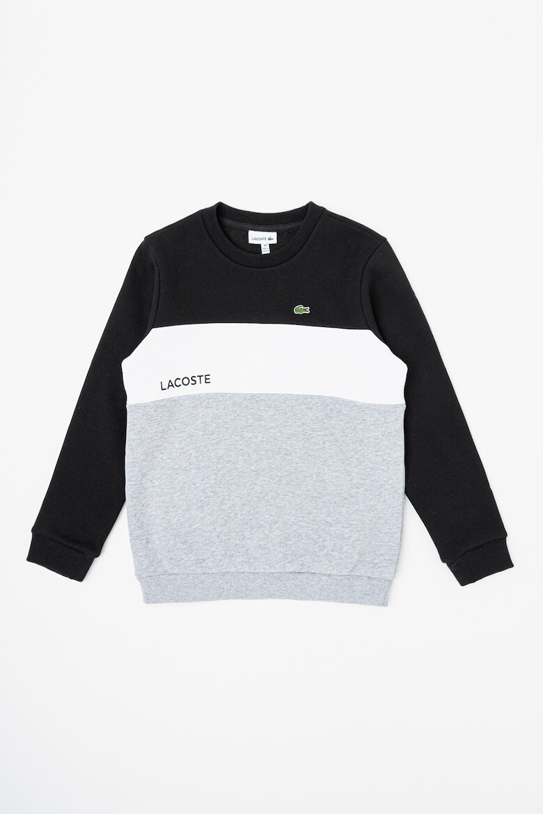 Lacoste Bluza sport cu decolteu la baza gatului si logo brodat - Pled.ro