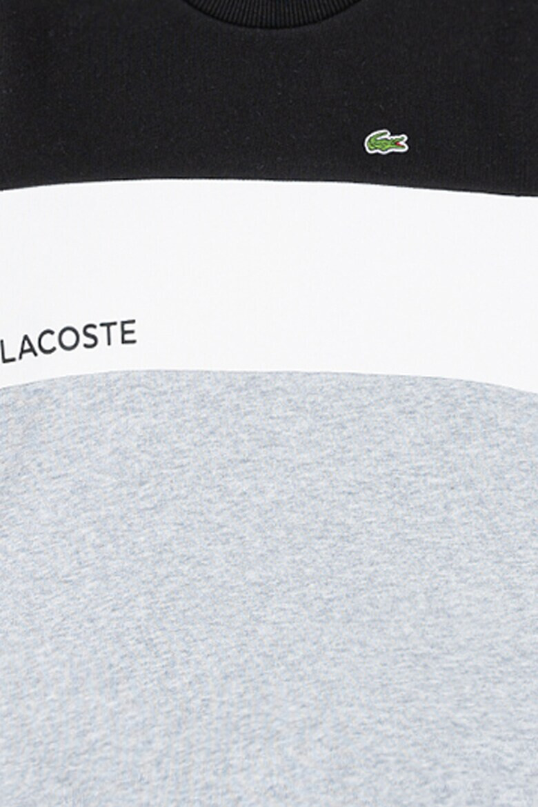 Lacoste Bluza sport cu decolteu la baza gatului si logo brodat - Pled.ro