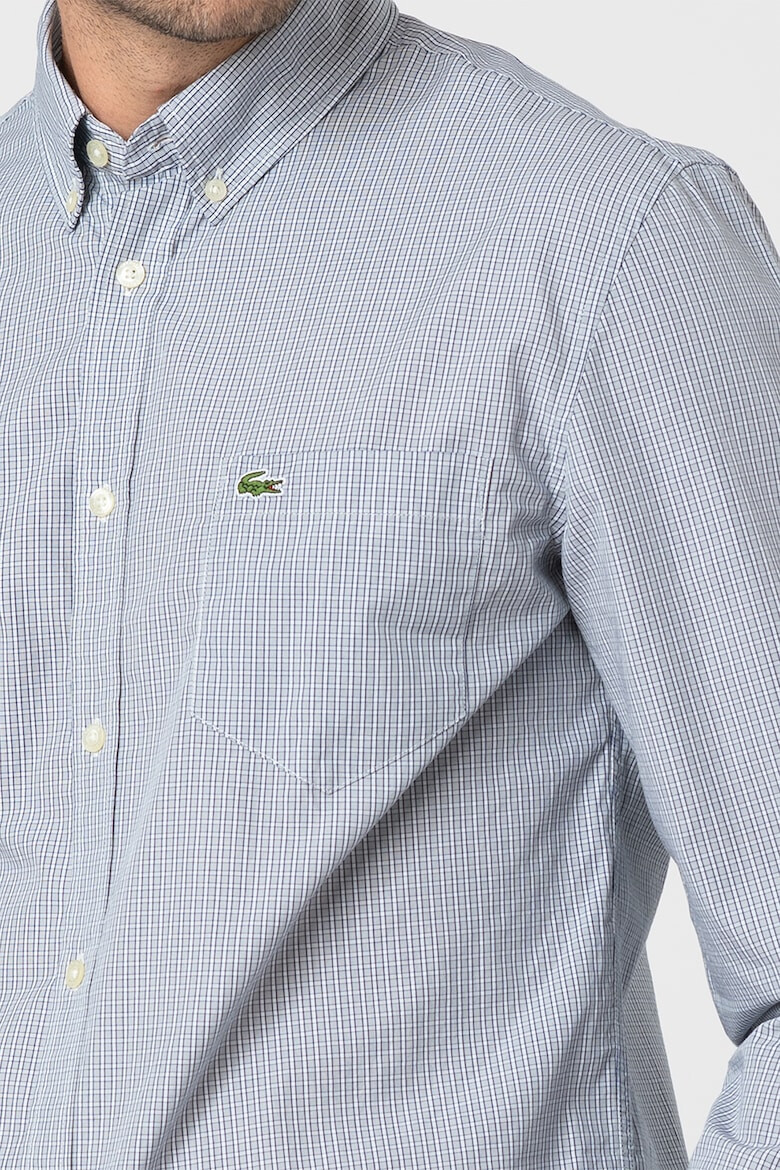 Lacoste Camasa cu model in carouri si buzunar pe piept - Pled.ro