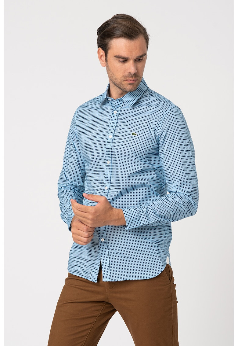 Lacoste Camasa slim fit cu model gingham - Pled.ro