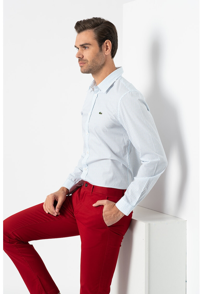 Lacoste Camasa slim fit cu model gingham - Pled.ro