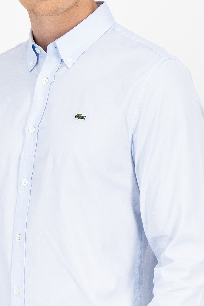 Lacoste Camasa slim fit de bumbac cu aplicatie logo discreta - Pled.ro