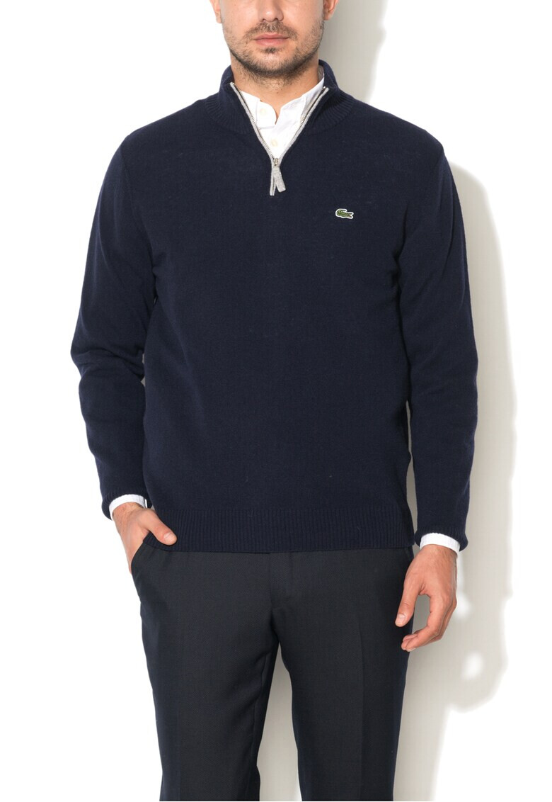 Lacoste Pulover bleumarin inchis de lana - Pled.ro