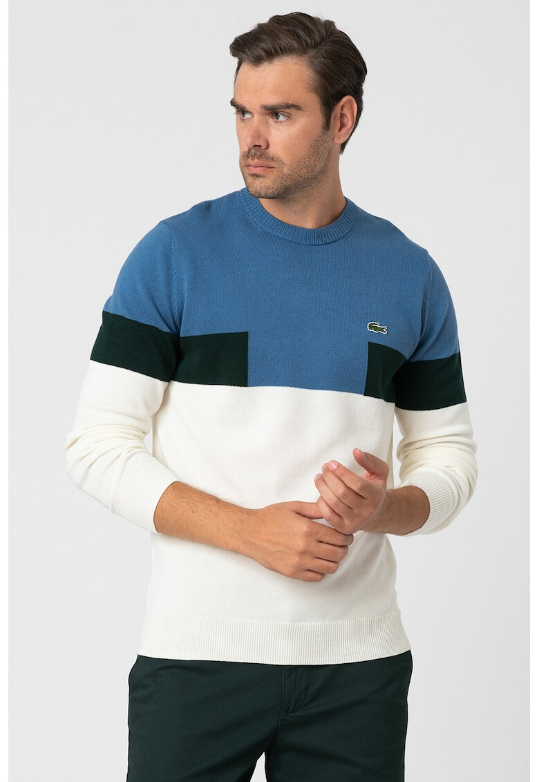 Lacoste Pulover din amestec de lana cu aspect colorblock - Pled.ro