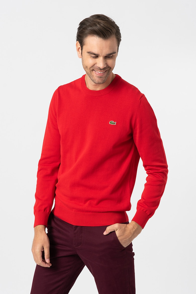 Lacoste Pulover regular fit de bumbac organic - Pled.ro