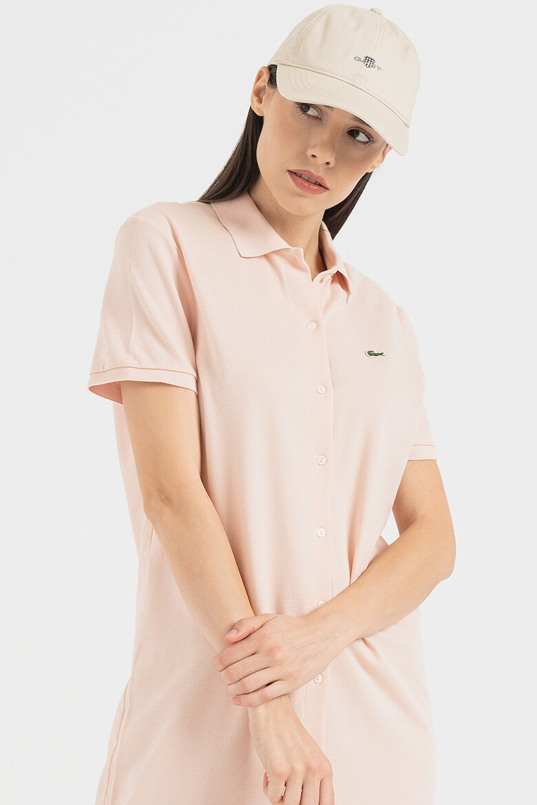 Lacoste Rochie polo din amestec pique cu nasturi - Pled.ro