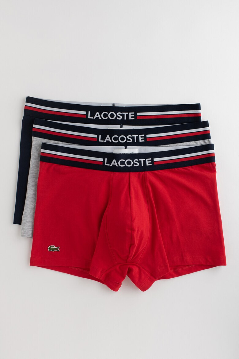 Lacoste Set de boxeri cu banda logo in talie - 3 perechi - Pled.ro